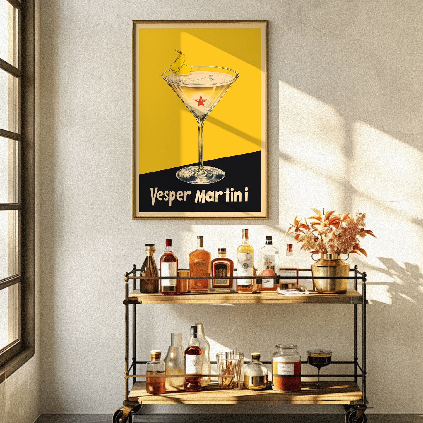 Vesper Martini Cocktail Poster