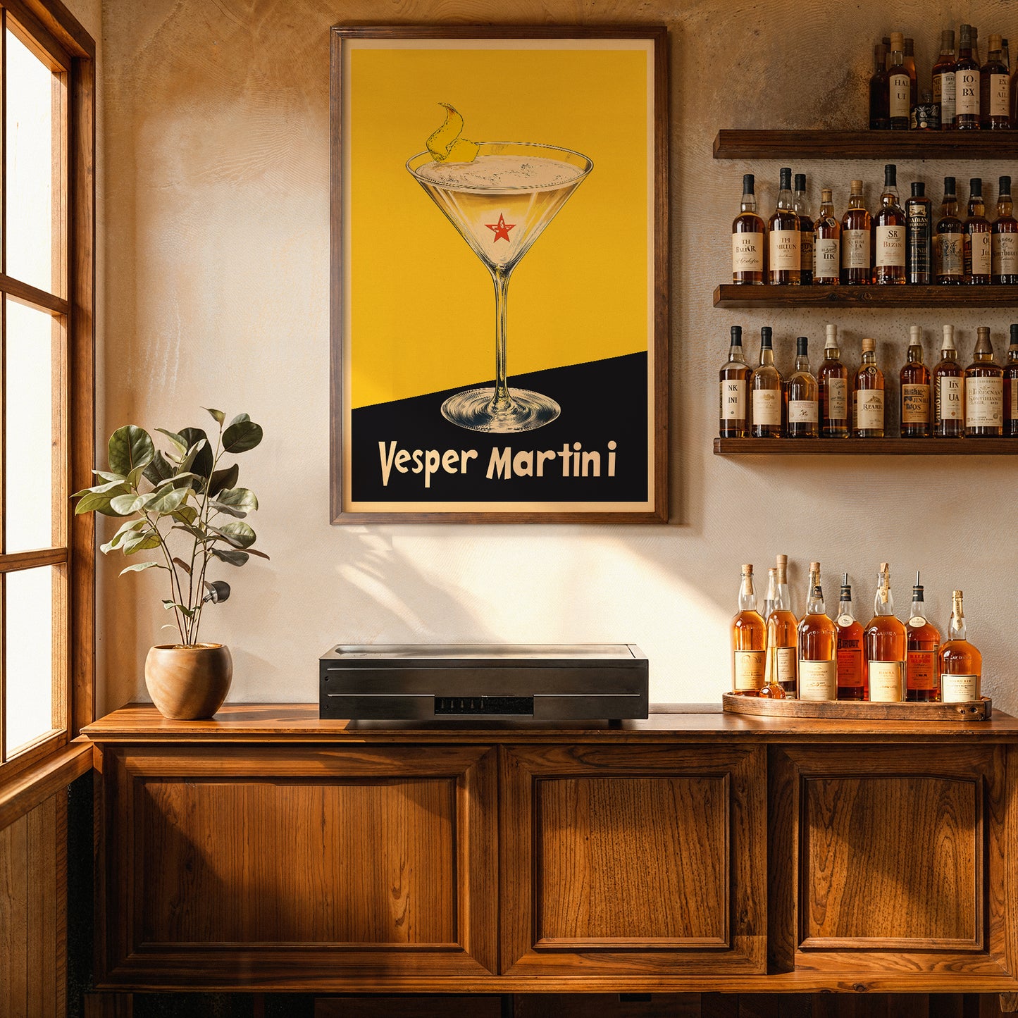 Vesper Martini Cocktail Poster