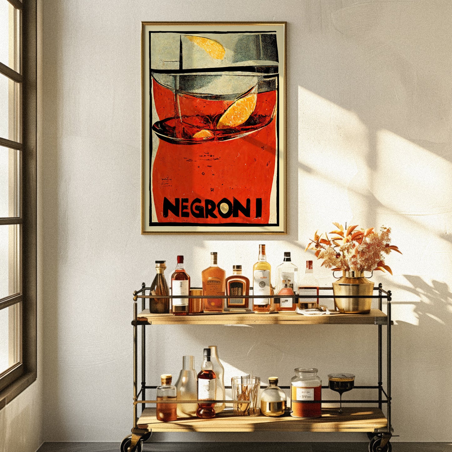 Poster Negroni Mid-Century Modern