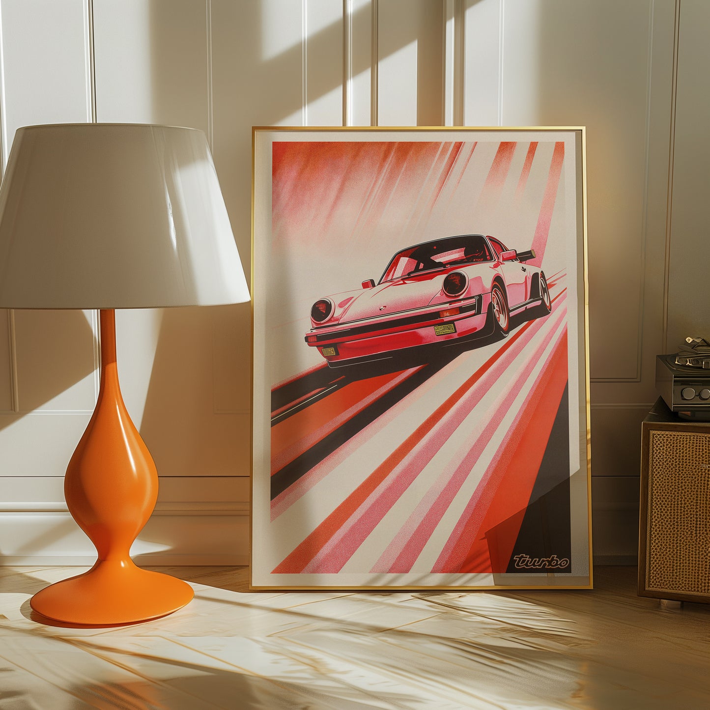 Retro Porsche 911 Turbo Poster