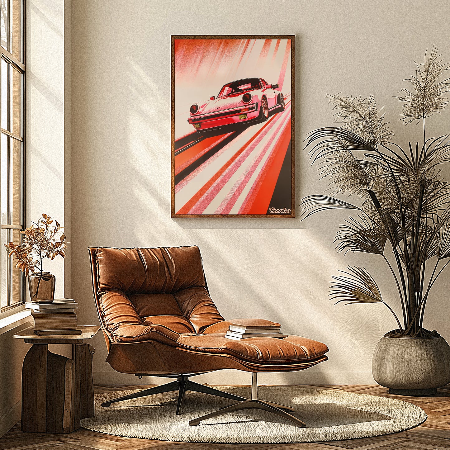 Retro Porsche 911 Turbo Poster