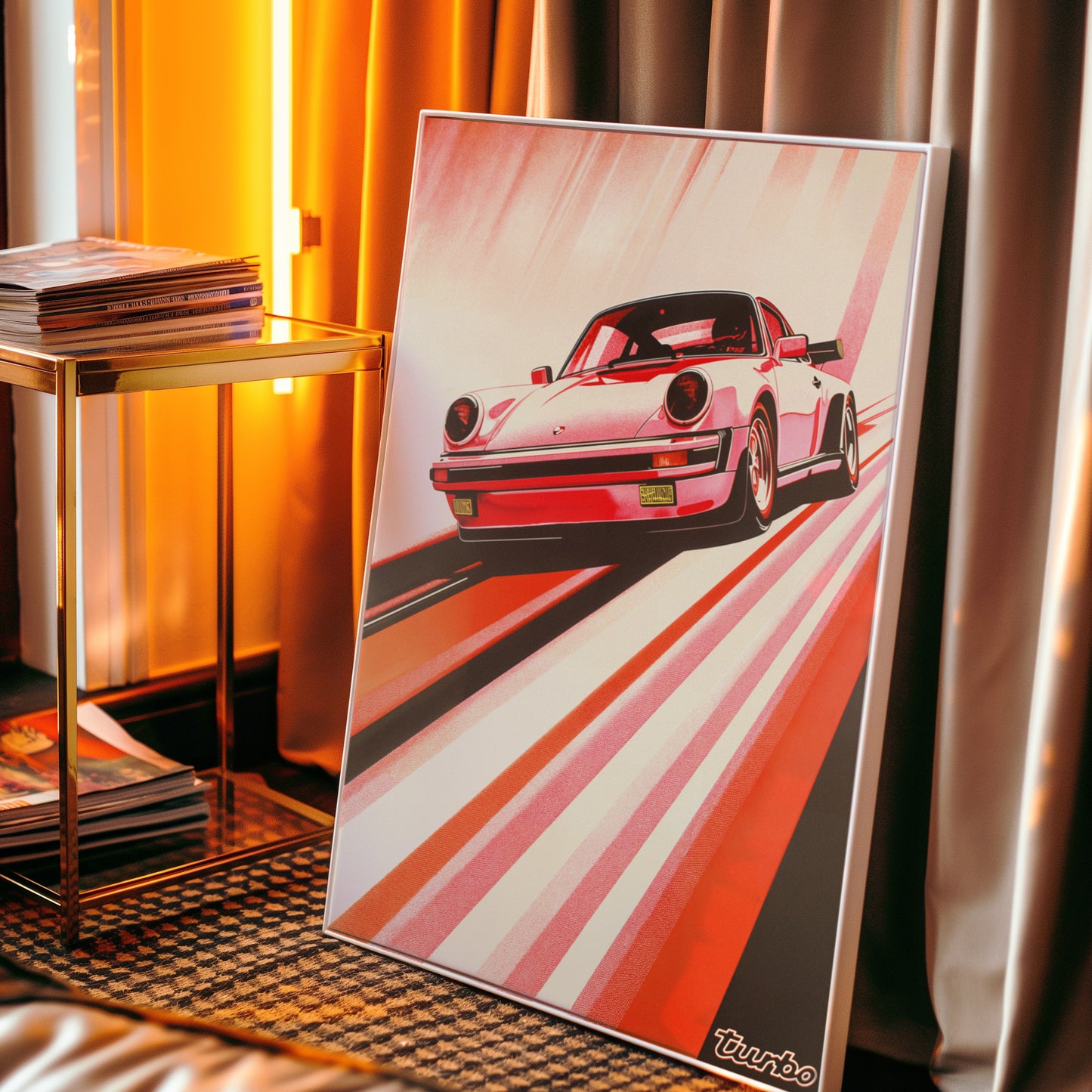 Retro Porsche 911 Turbo Poster