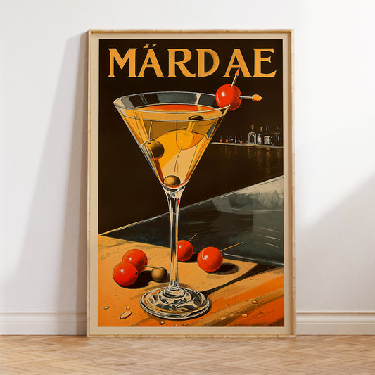 Martini Cocktail Poster