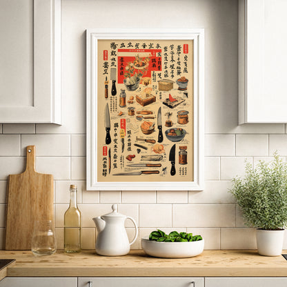 Japanese Kitchen Utensils Poster