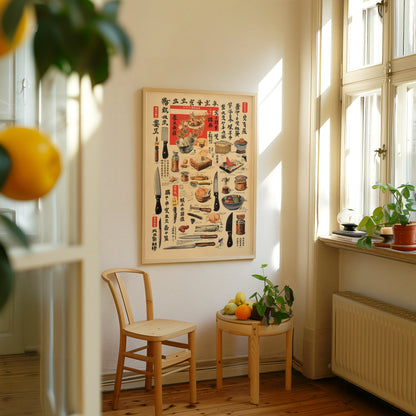 Japanese Kitchen Utensils Poster