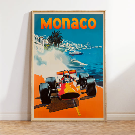 Retro Monaco Grand Prix Poster