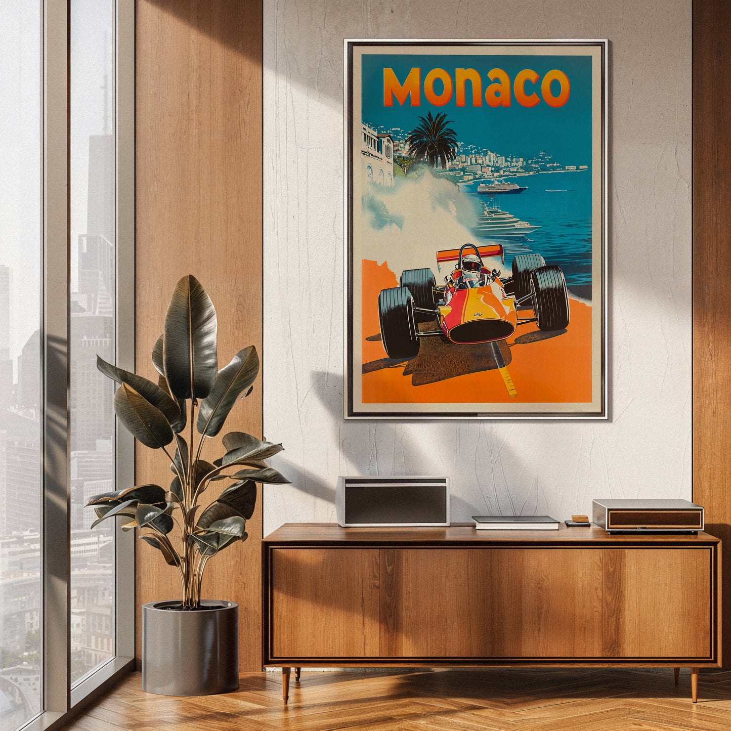 Retro Monaco Grand Prix Poster