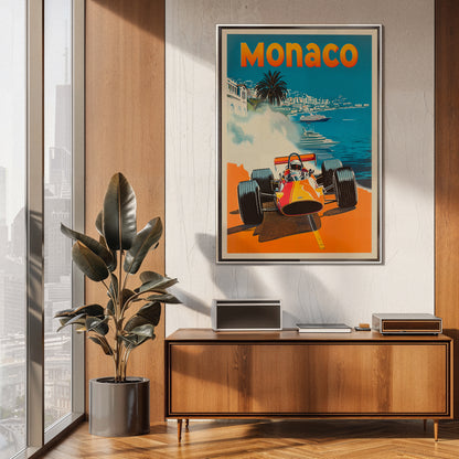 Retro Monaco Grand Prix Poster