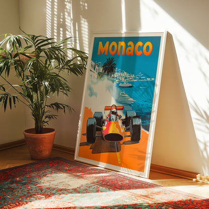 Retro Monaco Grand Prix Poster