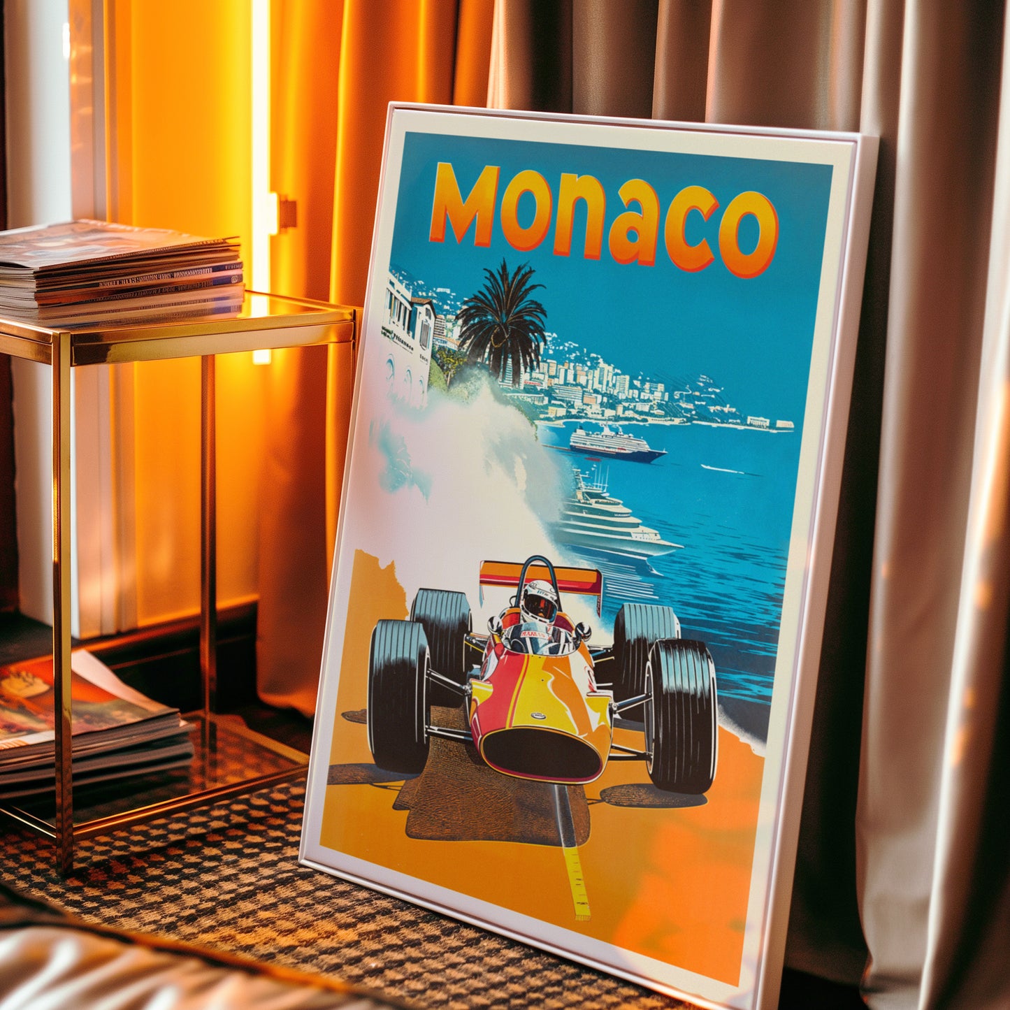 Retro Monaco Grand Prix Poster