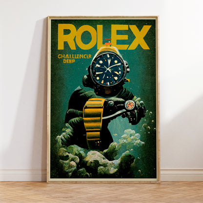 Vintage Rolex Submariner Ad Inspired Poster
