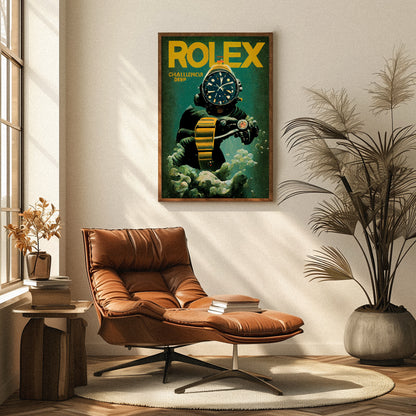 Vintage Rolex Submariner Ad Inspired Poster