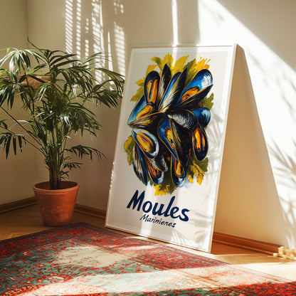 Moules Marinieres - Mussels Poster