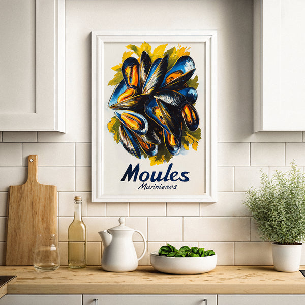 Mussels Posters | Moules Marinieres Print – Disco Volante Art