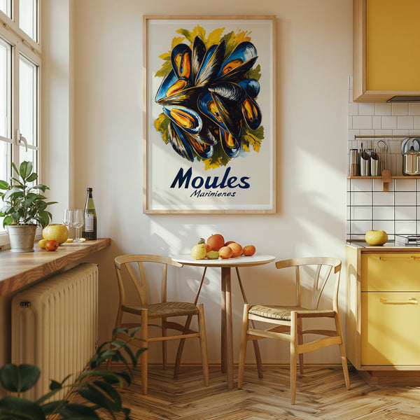 Mussels Posters | Moules Marinieres Print – Disco Volante Art