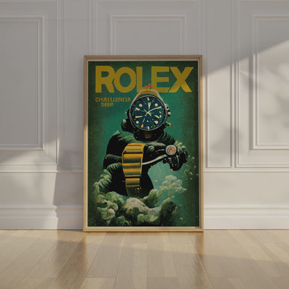 Vintage Rolex Submariner Ad Inspired Poster