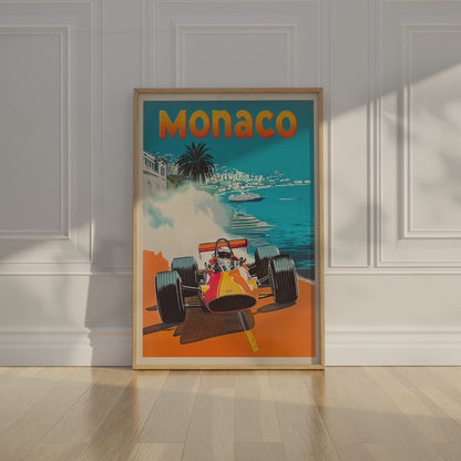 Retro Monaco Grand Prix Poster