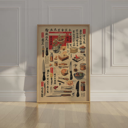 Japanese Kitchen Utensils Poster